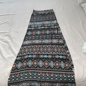 Tribal print long skirt